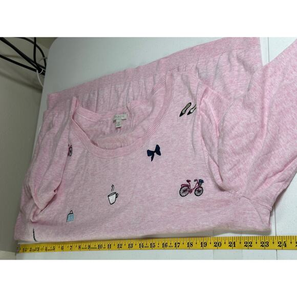 Talbots Sweater Womens 2X Pink Paris Love Lightweight Feminine Romantic Preppy - Picture 8 of 9
